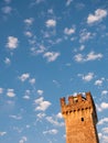 Scaliger Castle Tower in Sirmione Royalty Free Stock Photo