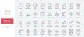 Scaling arrows line icons set, mobile app tools to maximize and minimize, change size