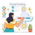 Scaling Strategy concept. Flat vector illustration