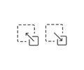 Scalings icon set. Scalabity illustration symbol. Sign adjust zoom vector