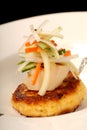 Scallop and crab cake appetizer