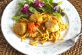 Scallop Linguine with Tomato Sauce