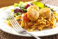 Scallop Linguine with Tomato Sauce