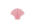 Scallop logo template vector icon illustartion