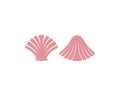 Scallop logo template vector icon illustartion