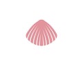 Scallop logo template vector icon illustartion