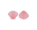 Scallop logo template vector icon illustartion