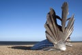 'Scallop' Sculpture on Aldeburgh Beach Royalty Free Stock Photo