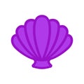 Scallop sea shell. Clam. Conch. Seashell - flat vector