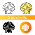 Scallop shell icon Royalty Free Stock Photo