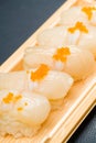 Scallop sushi box Royalty Free Stock Photo