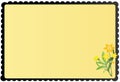 Scalloped border with yellow background