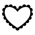 Scalloped heart frame