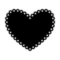 Scalloped heart shape with dots