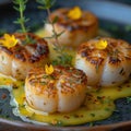 scallops in saffron cream sauce