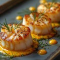 scallops in saffron cream sauce