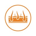 Scalp, hair icon / orange vector