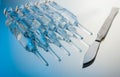 Scalpel and ampoules Royalty Free Stock Photo