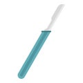 Scalpel with blue handle icon isolated