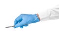Scalpel in doctor hand Royalty Free Stock Photo