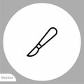 Scalpel vector icon sign symbol Royalty Free Stock Photo