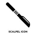 Scalpel icon vector isolated on white background, logo concept o Royalty Free Stock Photo