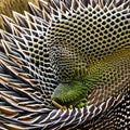 A scaly and prickly texture with hedgehog spines and iguana skin1, Generative AI