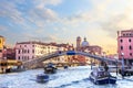 Scalzi Bridge over the Grand Canal in Venice, Italy Royalty Free Stock Photo