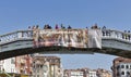 Scalzi bridge over Grand Canal in Venice, Italy. Royalty Free Stock Photo