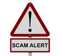 Scam Alert Caution Sign Royalty Free Stock Photo