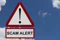 Scam Alert Caution Sign Royalty Free Stock Photo