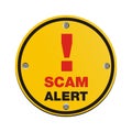 Scam alert circle sign