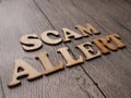 Scam Alert, Internet Fraudulent Words Quotes Concept Royalty Free Stock Photo