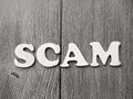 Scam Alert, Internet Fraudulent Words Quotes Concept Royalty Free Stock Photo