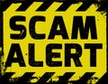 Scam alert sign Royalty Free Stock Photo