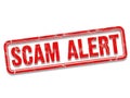 Scam alert stamp isolated on white background Royalty Free Stock Photo