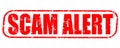 Scam alert stamp on white background Royalty Free Stock Photo