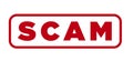 Scam alert stamp. Royalty Free Stock Photo