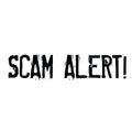 Scam alert stamp on white Royalty Free Stock Photo