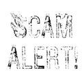 Scam alert stamp on white Royalty Free Stock Photo