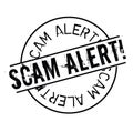 Scam alert stamp on white Royalty Free Stock Photo