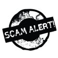 Scam alert stamp on white Royalty Free Stock Photo