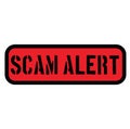 Scam alert stamp on white Royalty Free Stock Photo