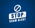 scam alert symbol background for your finance security Royalty Free Stock Photo