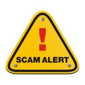 Scam alert triangle sign