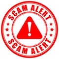 Scam alert vector sign