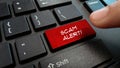 Scam Alert word on keyboard Royalty Free Stock Photo