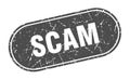 scam sign. scam grunge stamp. Royalty Free Stock Photo