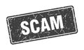 scam sign. scam grunge stamp. Royalty Free Stock Photo