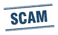 scam stamp. scam square grunge sign. Royalty Free Stock Photo